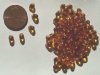 100 4mm Transparent Dark Topaz Drops